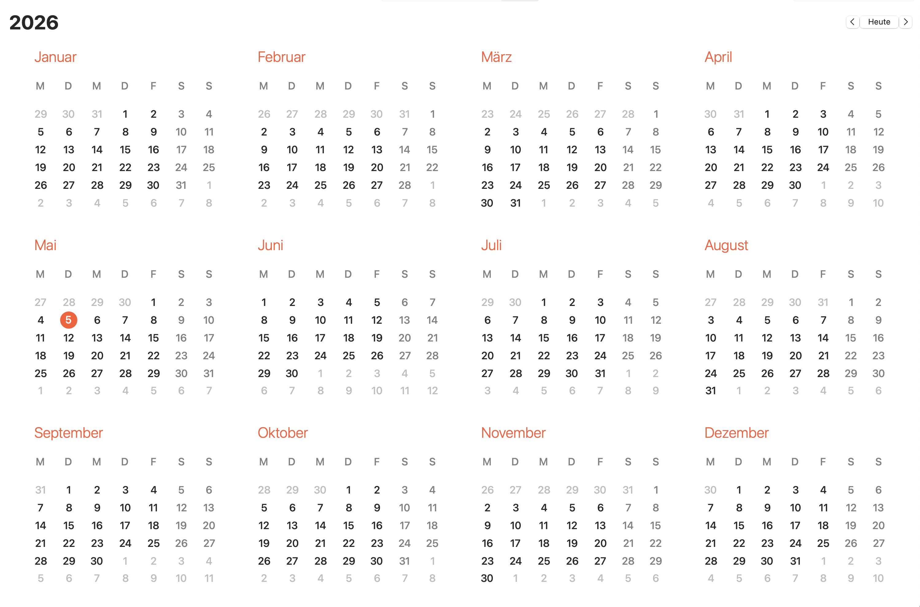 Calendar