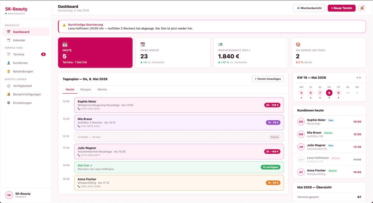Admin-Dashboard - Studio Management System von Ventas Webdesign